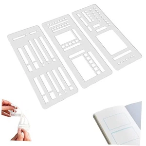 Handmade Flexible Record Template, Planner Stencils Set, Drawing & Style-A3 - Picture 1 of 6