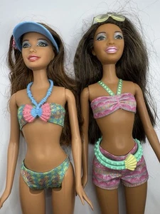 BARBIE DOLL IN BIKINI SWIMSUIT BEACHWEAR Mattel Teresa & Nikki - Picture 1 of 11