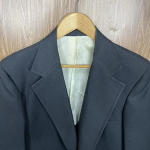 Giacca blazer uomo Sims vintage anni 50 60 made in USA 46S nero tinta unita Hopsack - Foto 1 di 14
