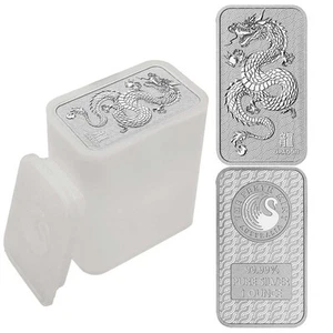 Lot of 20 - Australia 1-oz Lunar Year of the Dragon Silver Bar - Picture 1 of 3