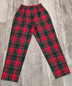 NOS - Vintage Pendleton Womens KNOCKABOUT Wool Tartan Red Green Trousers Pants 6 - Picture 1 of 3