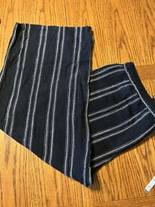 Tribal Jeans XL Crop Linen Blend Striped Pants Pockets Drawstring Waist 24" - Picture 1 of 13