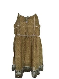 Entro Lined Spaghetti Strap Dress Size Small Boho Sundress Adjustable Straps - Picture 1 of 13