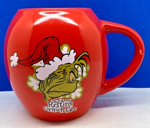 2022 Bioworld Dr. Seuss The Grinch Red "Resting Grinch Face" Mug/Cup - Picture 1 of 4
