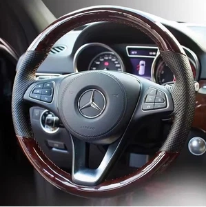 Original Holzlenkrad Mercedes W205 W213 E-Klasse GLC C258 W257 W447 V-Klasse - Picture 1 of 14
