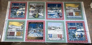 Winter Quilts Diana Phalen Elizabeth's Studios Cotton Fabric 24” Panel - New - Picture 1 of 9