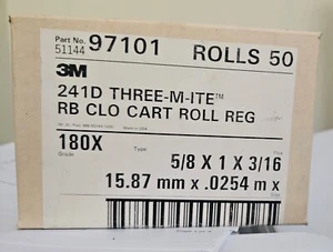 50-3M, 97101 , 241D THREE-M-ITE RB Cloth Cart. Rolls 5/8 x`1 x 3/16 " 180X - Picture 1 of 2
