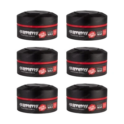 6x Fonex Gummy Styling Wax Rot Ultra Hold 6er Set (900ml) Haarwachs Haarwax - Bild 1 von 4