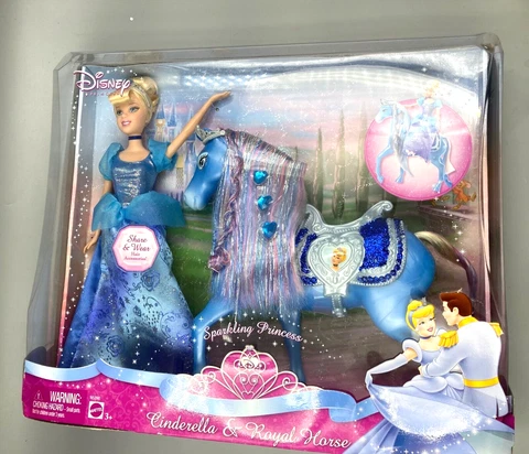 Disney Princess Cinderella Doll w/ Sparkling Horse Pony Gift Set  2008 NEW Cover