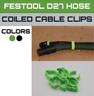 Festool D27 Coiled Hose Clips for CT Dust Extractor and Plug-it Cable