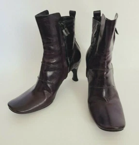 Disfraz Botas Teñidas de Púrpura Doble Cremallera Talla 36.5 Hechas en Italia - Imagen 1 de 12
