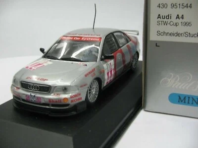 WOW EXTREMELY RARE Audi A4 Quattro #44 Stuck Zolder STW 1995 1:43 Minichamps-RS4 - Image 1 of 3