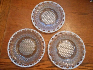 3 Imperial Laced Edge or KATY BLUE Opalescent LACED EDGE 8" Salad Plates  - Picture 1 of 4