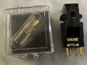 SHURE M7D-M CARTRIDGE AND NEW AFTER MARKET N7D STYLUS IN PLASTIC TUBE & CASE , - Picture 1 of 7