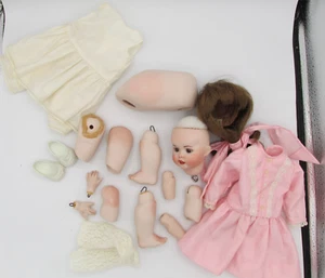 Vintage SFBJ 241 Paris Repro Porcelain Doll by Becky Clothes Wig Shoes Repair - Picture 1 of 21