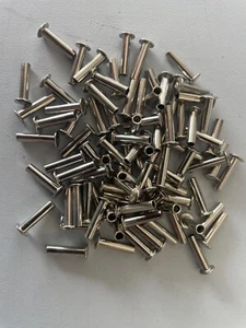 Remaches tubulares acabado níquel 1/8" diámetro x 1/2" largo x 7/32 diámetro cabeza - Imagen 1 de 1