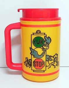 Vintage Thermo KWIK STOP Whirley Insulated Travel Mug - Rare - Foto 1 di 7