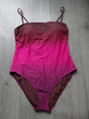 BNWT - M&S MARKS & SPENCER PINK MIX BANDEAU SWIMMING COSTUME UK SIZE 16 REG - Image 1 of 4