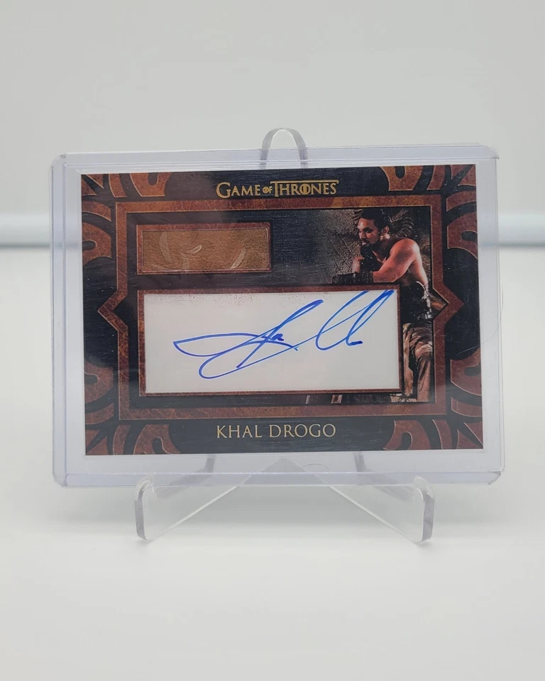 2017 Game of Thrones Valyrian Steel Autograph Relics Jason Momoa as Khal Drogo - Image 1 of 2