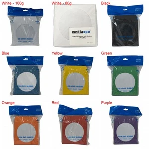 Paper CD/DVD Sleeves with Window & Flap Lot - Afbeelding 1 van 31