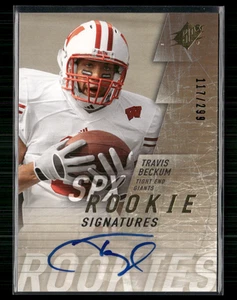 Travis Beckum 2009 SPx Rookie Signatures RC Auto 117/299 - Picture 1 of 2