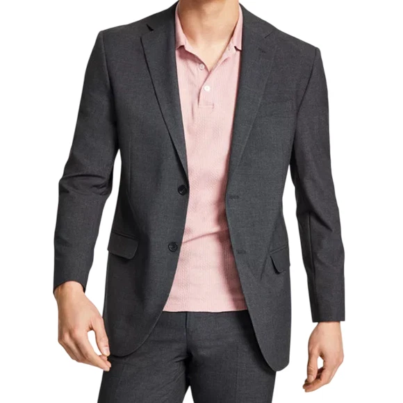 DKNY Men's Charcoal Gray Patterned Blazer, "Derek Lexington", Size 42, NWT - Image 1 of 1