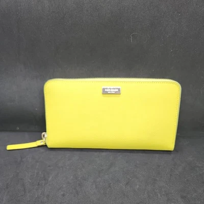 Cartera Kate Spade Neda Newbury Lane Cremallera Alrededor Amarillo Neón Foto 1 de 4