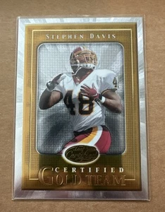 Equipo de oro de Stephen Davis 2000 certificado #CGT20 Washington Redskins - Imagen 1 de 2