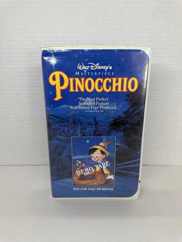 Walt Disney Pinocchio (VHS, 1993) Black Diamond  Rare DEMO TAPE Promo Foto 1 de 4