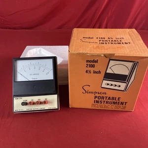 SIMPSON (Model 2100) 4.5 Inch Portable Instrument W/Original Box - Super Clean! - Picture 1 of 9