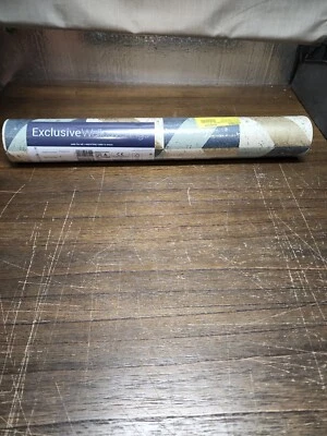 2896-25310 Cerium Concrete Geometric Wallpaper in Dark Blue Green Cream Colors - Image 1 of 4