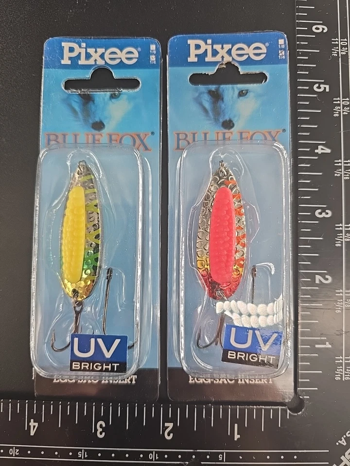 2 cucharas de pesca Blue Fox Pixee L Egg-Sac Insert salmón trucha señuelo de colección Foto 1 de 1