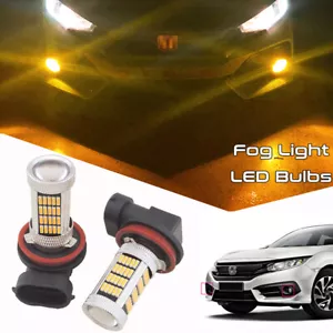 2pcs Amber Yellow H11 H8 LED Fog Light Bulbs for Honda Civic 2006-2020 Fog Lamp - Picture 1 of 9