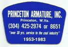 Princeton Armature Inc. 1983 Wv Vintage Unused Mining Hard Hat Decal Sticker