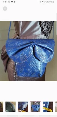 ¡Nuevo súper raro! Mini bolso búfalo vintage Carlos Falchi dragones serpientes mecanizado Foto 1 de 4