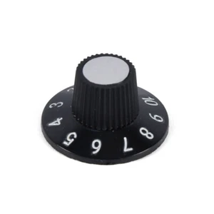 Amplificador de audio amplificador de tubo de guitarra RI negro plateado superior perilla con falda plana 1/4" 2 piezas - Imagen 1 de 4