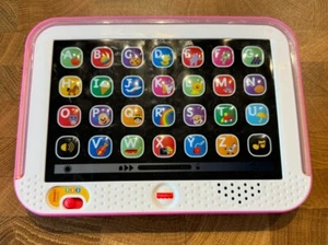 Fisher-Price Laugh & Learn Smart Stages Lighted Tablet Pink & White -Works Great - Picture 1 of 6