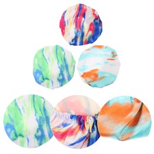 3Pcs Printed Shower Caps Practical Adjustable Hair Caps Sleeping Caps for Home