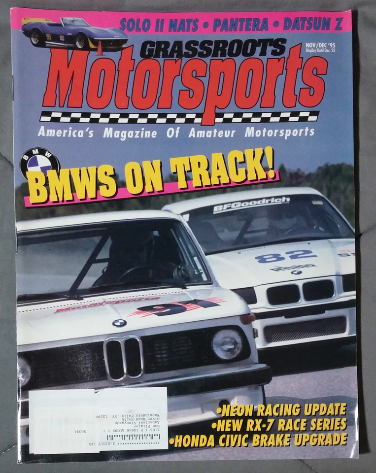 GRASSROOTS MOTORSPORTS MAGAZINE AUTO 1995 NOVEMBER DECEMBER BMW E36 RX7 PANTERA Foto 1 de 1