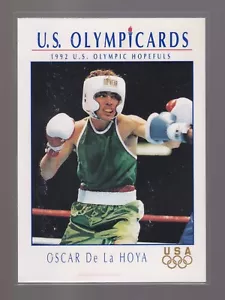 Oscar De La Hoya 1992 #23 Impel US Olympic Boxing Card Rookie quasi nuovo - Foto 1 di 2