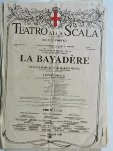 LOCANDINA TEATRO ALLA SCALA MILANO LA BAYADERE MUSICA DI LUDWIG MINKUS - Bild 1 von 2