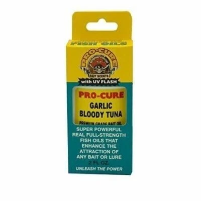 Aceite de cebo de atún sangriento de ajo Pro-Cure, 2 onzas Foto 1 de 3