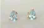 3Ct Pear Cut Simulated Aquamarine Women's Earring 14K Yellow Gold Plated Silver