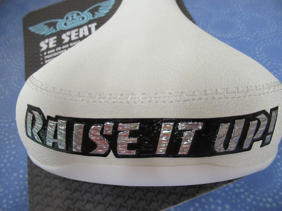 SE Bikes Raise It up White Saddle Bike Seat 50816 4640