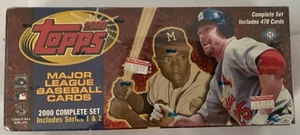 Tarjetas de béisbol 2000 Topps Series 1 y 2 478 tarjetas selladas de fábrica caja sin abrir - Imagen 1 de 9