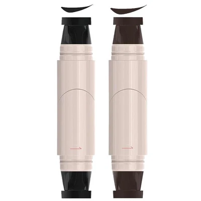 Lápiz delineador de ojos sello plantilla de ojos doble cabeza impermeable larga duración Foto 1 de 4