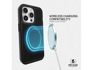 New Pelican Protector Apple iPhone 15 Pro 6.1 MagSafe Compatible Case Carbon - Photo 1 sur 1