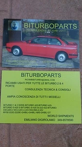BITURBO PARTS- RICAMBI USATI PER MASERATI - Foto 1 di 4