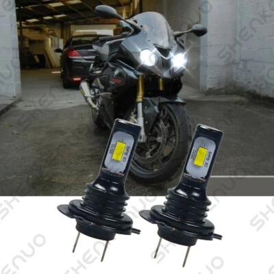 Para BMW S1000RR S1000XR 2009-2018 - 2X H7 Blanco Super Brillante Bombillas LED Faro Foto 1 de 4