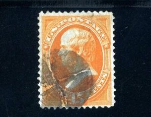 USAstamps Used VF-XF US 1870 Webster Scott 141 Grilled +Cert SCV $1500+ - Picture 1 of 3